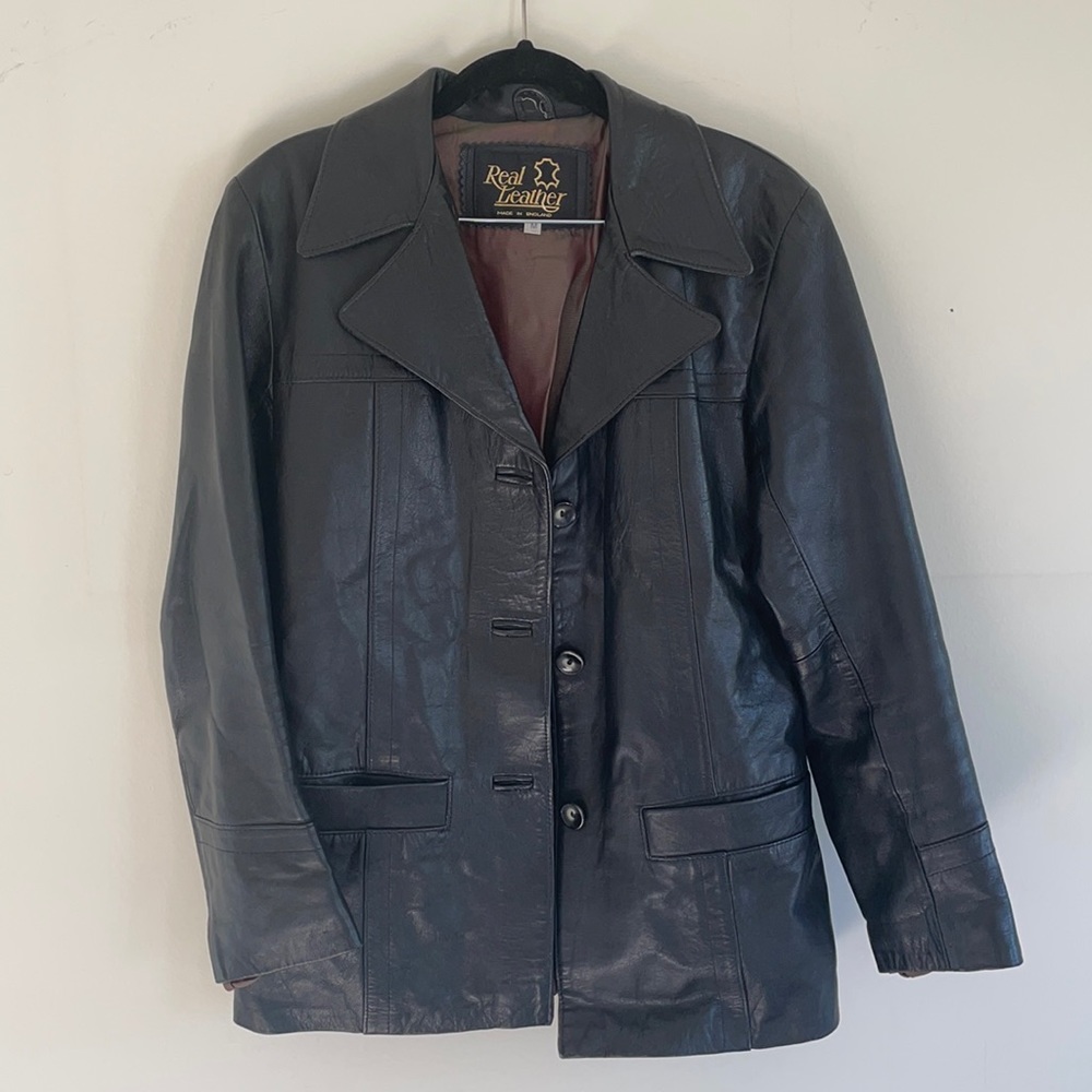 European leather coat